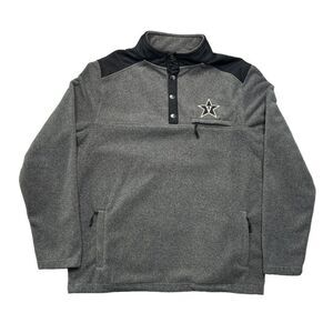 Colosseum‎ Men's Gray Vanderbilt Commodores 1/4 Button Fleece Pullover